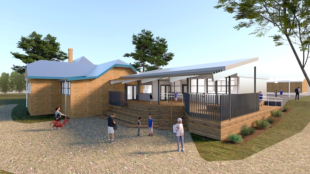 3D image of school extension