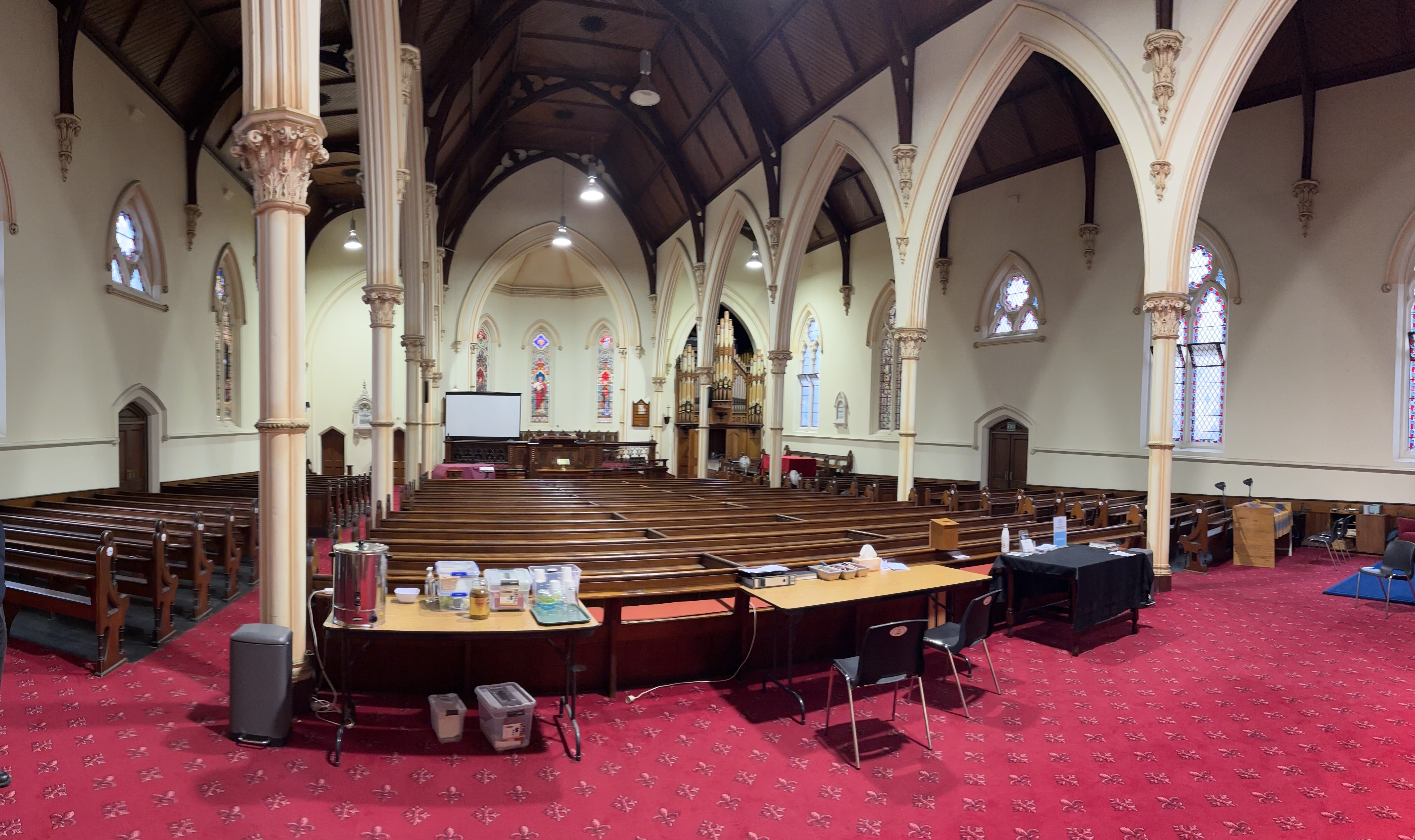 Redundant church interior