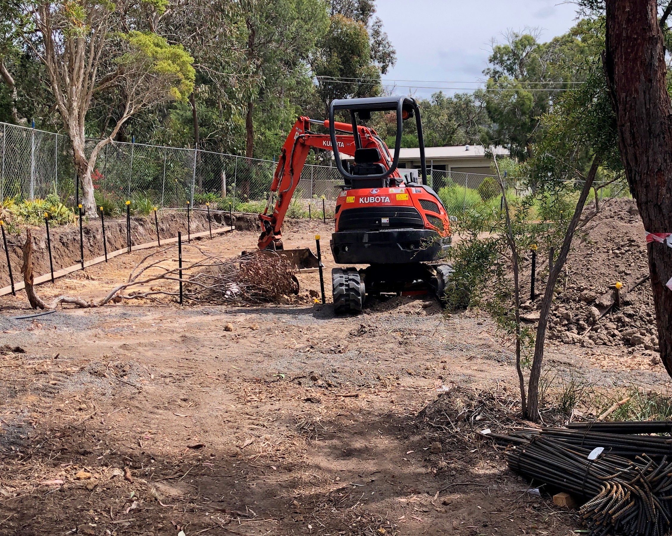 Image of excavator starting on site