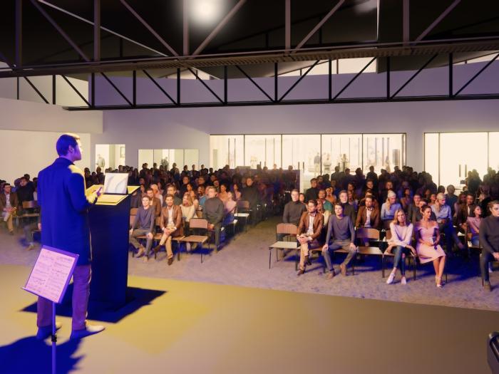 Warehouse church interior image