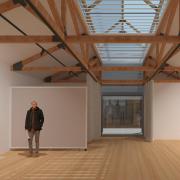 Community room with fold out exhibition screens